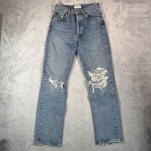 Agolde Jeans Womens Size 25 90s Pinch Waist High Rise Straight Jeans Revolve